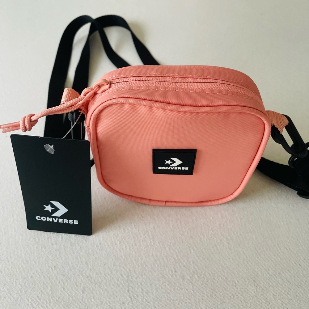 Converse Coral Crossbody Bag with Black Strap #ConverseBag
#CrossbodyStylo